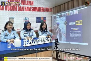 Kanwil Kemenkumham Sumut Hadiri Soft Launching Aplikasi E-MAWAS