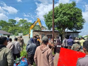 Penertiban HGU No 152 Sampali Berlanjut, 3 Rumah dibongkar