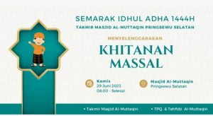 Takmir Masjid Al Muttaqin Pringsewu Selatan Mengadakan Kegiatan Khitanan Massal
