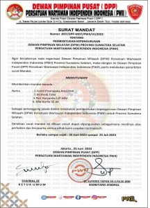 DPP PWII Turunkan Mandat ke SUMSEL,12 DPC PWII Kabupaten Kota se Sumsel Terbentuk