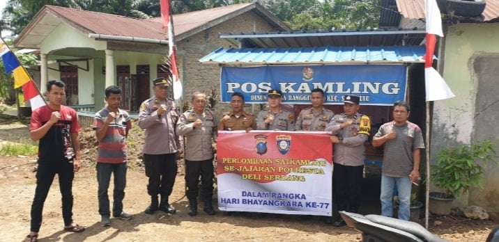 Polresta Deli Serdang Gelar Perlombaan Pos Siskamling