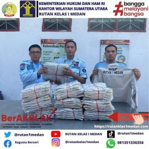 Rutan Kelas I Medan Berikan Baju Untuk Keperluan Aktifitas Warga Binaan