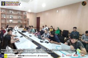 Sukseskan Persiapan Aksi HAM B08 Tahun 2023, Kanwil Kemenkumham Sumut Melakukan Rapat Koordinasi dengan Biro Hukum Provsu