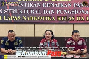 Tim Divisi Admin Kanwil Kemenkumham Sumut Lanjutkan Monev Pemenuhan Data di Dukung dengan 3 UPT Langkat Sekaligus