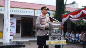 Kapolres Tanah Karo AKBP Wahyudi Rahman Pimpin Apel Gelar Pasukan Ops Patuh Toba 2023