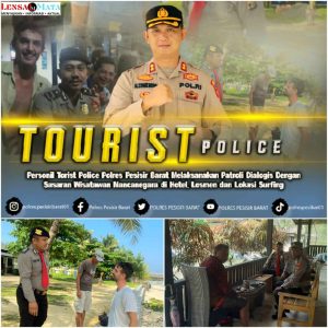 Polres Pesisir Barat Gelar Patroli Dialogis Tourist Police