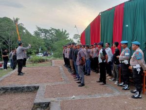 Polres Pesisir Barat Kerahkan 71 Personil Melaksanakan Pengamanan Pengesahan Warga Baru PSHT
