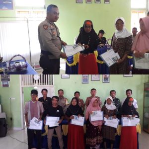 Bhabinkamtibmas Polsek Pesisir Selatan Lakukan Pengamanan Saat Pembagian BLT DD