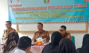 409 Guru Di Tanggamus Tandatangani Kontrak Kerja Sebagai PPPK