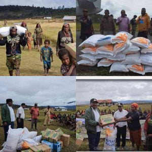 Kapolri Salurkan 264,7 Ton Beras dan 1.500 Sembako untuk Warga Papua yang Terdampak Kekeringan