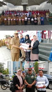 LPAI OKU Terima Pembagian Bendera Merah Putih dari Pemkab OKU