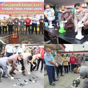 Kejari Binjai Musnahkan Barang Bukti Hasil Kejahatan