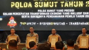 Polres Tanjung Balai Menerima Penghargaan Polres Terbaik KAPOLRI AWARDS Pelaksanaan Qwick Wins Presisi 2022/2023 Jajaran Poldasu