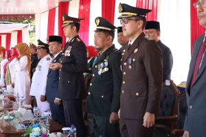 Kapolres Pesisir Barat Hadiri Upacara HUT RI ke – 78 di Lapangan Merdeka Krui