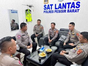 Satuan Lalulintas Polres Pesisir Barat menerima Kunjungan Direktorat Lalulintas Polda Lampung