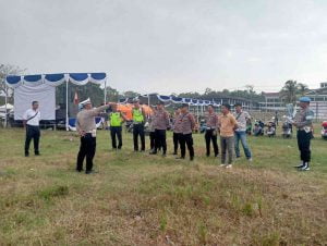 Polres Pesisir Barat Melakukan Pengamanan 24 Tahun Anniversary scooter Owner Group Chapter Lampung