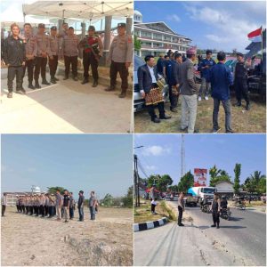 Polres Pesisir Barat Melakukan Pengamanan Kirab Pemilu 2024 Kabupaten Pesisir Barat