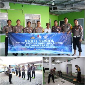 HUT Lalu Lintas ke 68, Satlantas Polres Pesisir Barat Gelar Baksos