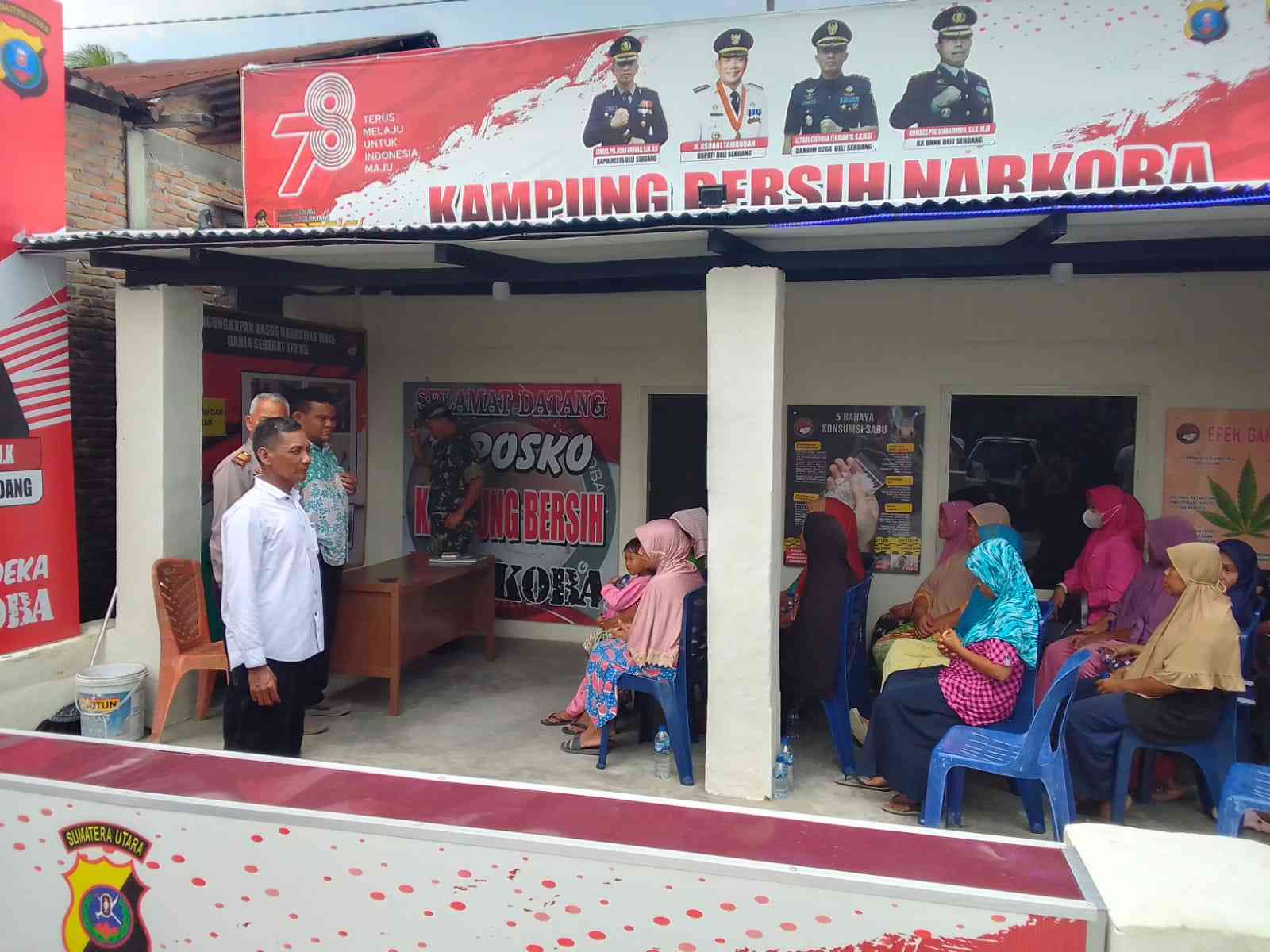 Polresta Deli Serdang Laksanakan Penyuluhan Narkoba dan Gelar Penilaian Kampung Bebas Narkoba dari Wadirnarkoba Poldasu