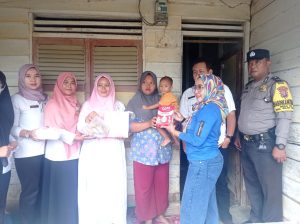 Personil Polsek Bilah Hulu Kunjungi Anak Terindikasi Stunting di 5 Tempat