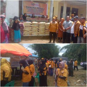 DPC Hanura Kota Subulussalam Salurkan Paket Sembako Bagi Korban Angin Puting Beliung