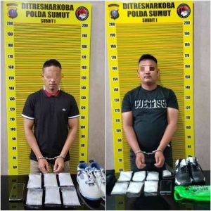 Selundupkan Sabu Didalam Sepatu, Dua Pemuda Dibekuk Polda Sumut di Bandara Kualanamu