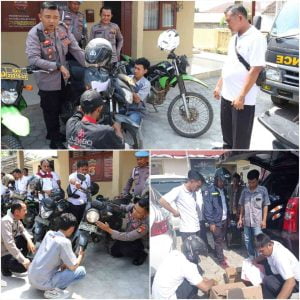 Polres Pesisir Barat Kumpulkan Kendaraan Dinas