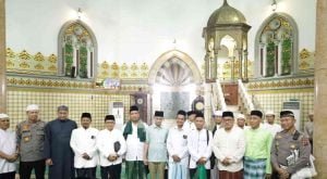 Merawat Tradisi Ratib Al Haddad Kesultanan Deli, Polda Sumut Ajak Ponpes Mengaji di Masjid Raya Almashun