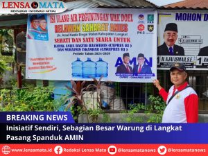 Inisiatif Sendiri, Sebagian Besar Warung di Langkat Pasang Spanduk AMIN