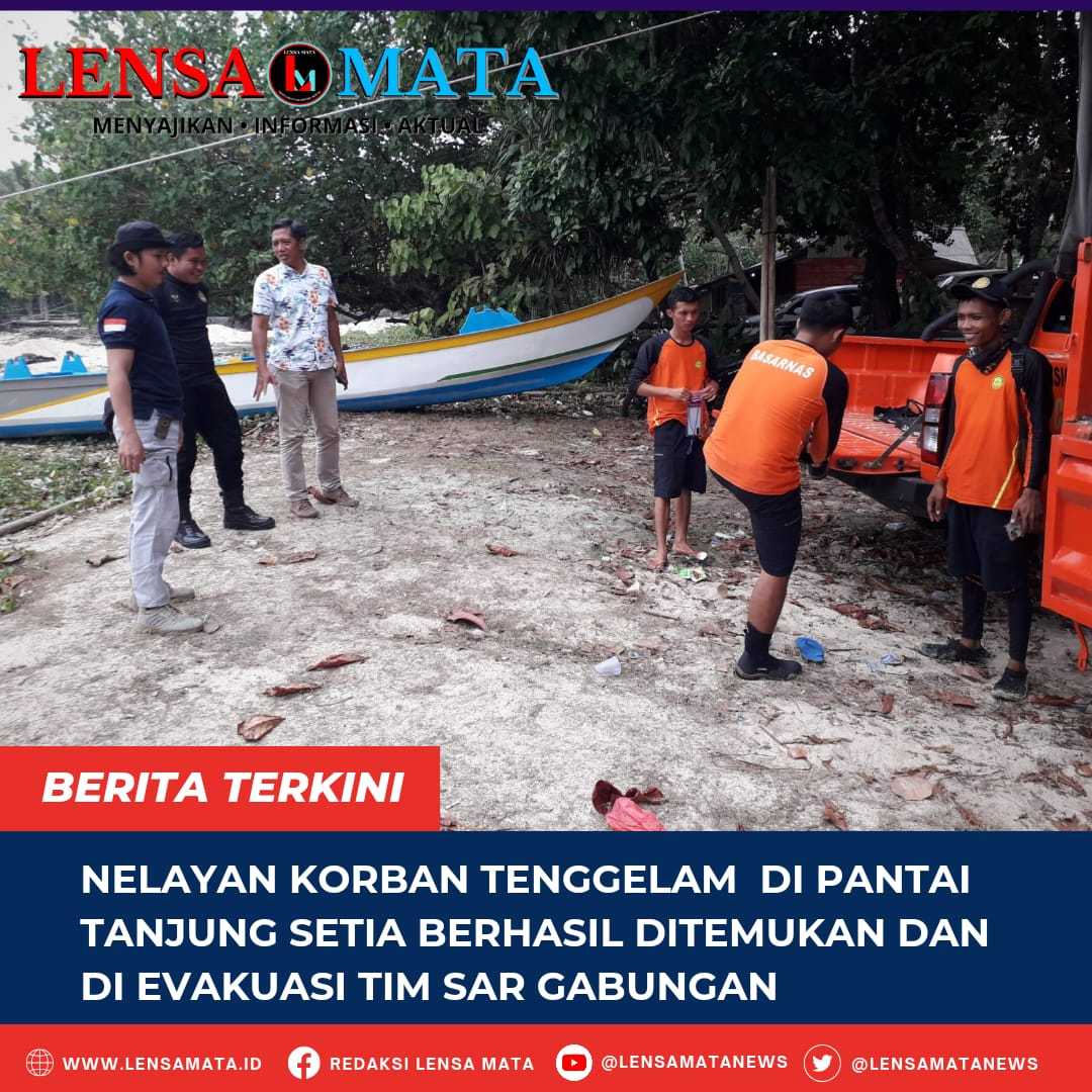 Nelayan Korban Tenggelam di Pantai Tanjung Setia Berhasil Ditemukan dan di Evakuasi Tim SAR Gabungan