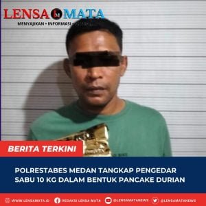 Polrestabes Medan Tangkap Pengedar Sabu 10 Kg dalam Bentuk Pancake Durian