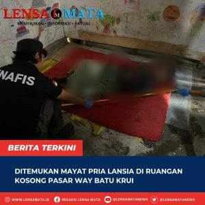Ditemukan Mayat Pria Lansia di Ruangan Kosong Pasar Way Batu Krui