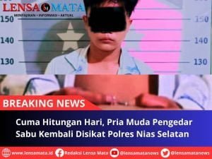Cuma Hitungan Hari, Pria Muda Pengedar Sabu-Sabu Kembali Disikat Polres Nias Selatan