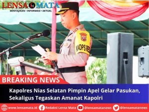 Kapolres Nias Selatan Pimpin Apel Gelar Pasukan, Sekaligus Tegaskan Amanat Kapolri