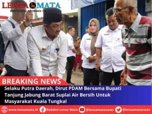 Selaku Putra Daerah, Dirut PDAM Bersama Bupati Tanjung Jabung Barat Suplai Air Bersih Untuk Masyarakat Kuala Tungkal