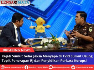Kejati Sumut Gelar Jaksa Menyapa di TVRI Sumut Usung Topik Penerapan RJ dan Penyidikan Perkara Korupsi