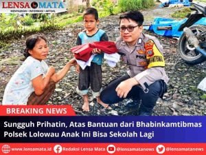 Sungguh Prihatin, Atas Bantuan dari Bhabinkamtibmas Polsek Lolowau Anak Ini Bisa Sekolah Lagi