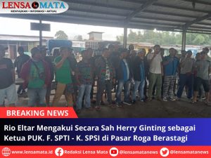 Rio Eltar Mengakui Secara Sah Herry Ginting sebagai Ketua PUK. F. SPTI – K. SPSI di Pasar Roga Berastagi