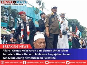 Aliansi Ormas Kelaskaran dan Elemen Umat Islam Sumatera Utara Bersatu Melawan Penjajahan Israel dan Mendukung Kemerdekaan Palestina