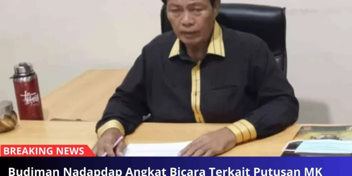 Budiman Nadapdap Angkat Bicara Terkait Putusan MK Batas Usia Cawapres