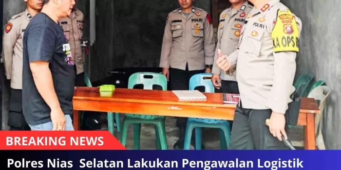 Polres Nias Selatan Lakukan Pengawalan Logistik Pemilu Tahun 2024 dari Kabupaten Nias