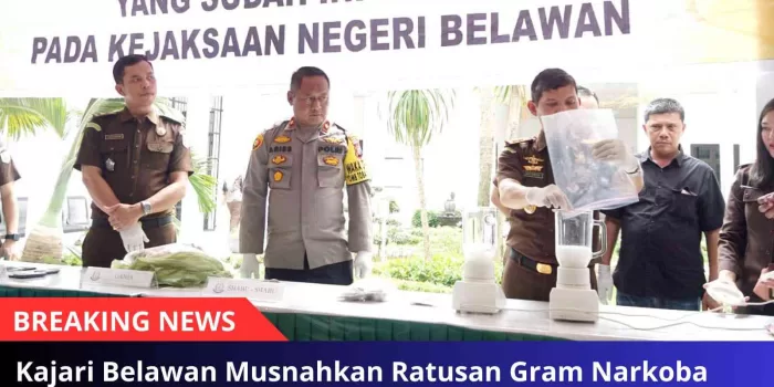 Kajari Belawan Musnahkan Ratusan Gram Narkoba di 110 Kasus