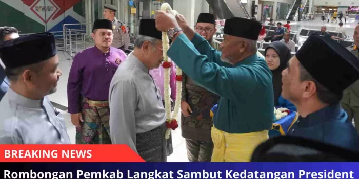 Rombongan Pemkab Langkat Sambut Kedatangan President DMDI di Bandara Kuala Namu