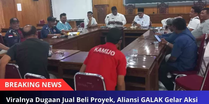 Viralnya Dugaan Jual Beli Proyek, Aliansi GALAK Gelar Aksi Damai di Mapolres dan Pemkab Tanjabbar