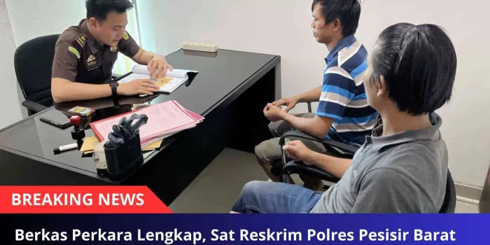 Berkas Perkara Lengkap, Sat Reskrim Polres Pesisir Barat Limpahkan Tersangka Pencuri Sapi ke Kejaksaan