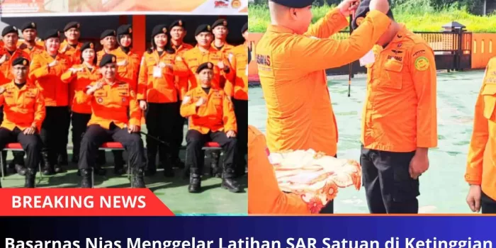 Basarnas Nias Menggelar Latihan SAR Satuan di Ketinggian