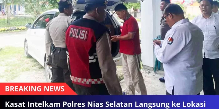 Kasat Intelkam Polres Nias Selatan Langsung ke Lokasi untuk Monitoring Logistik KPU