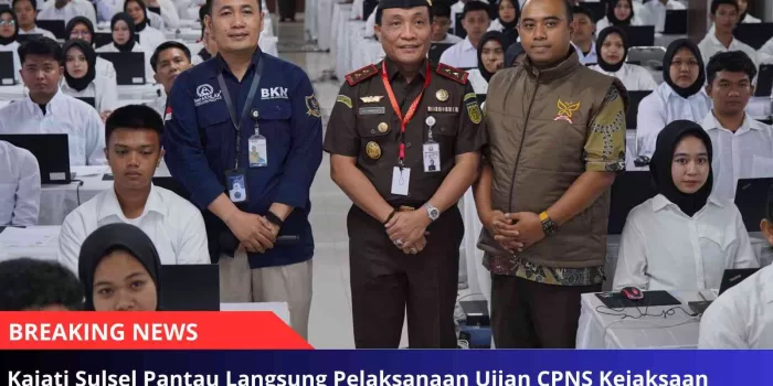Kajati Sulsel Pantau Langsung Pelaksanaan Ujian CPNS Kejaksaan Tahun 2023
