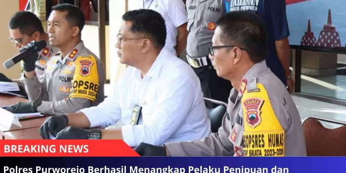 Polres Purworejo Berhasil Menangkap Pelaku Penipuan dan Penggelapan Tanah Yang Kabur ke Bali