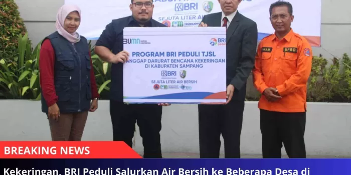 Kekeringan, BRI Peduli Salurkan Air Bersih ke Beberapa Desa di Kabupaten Sampang